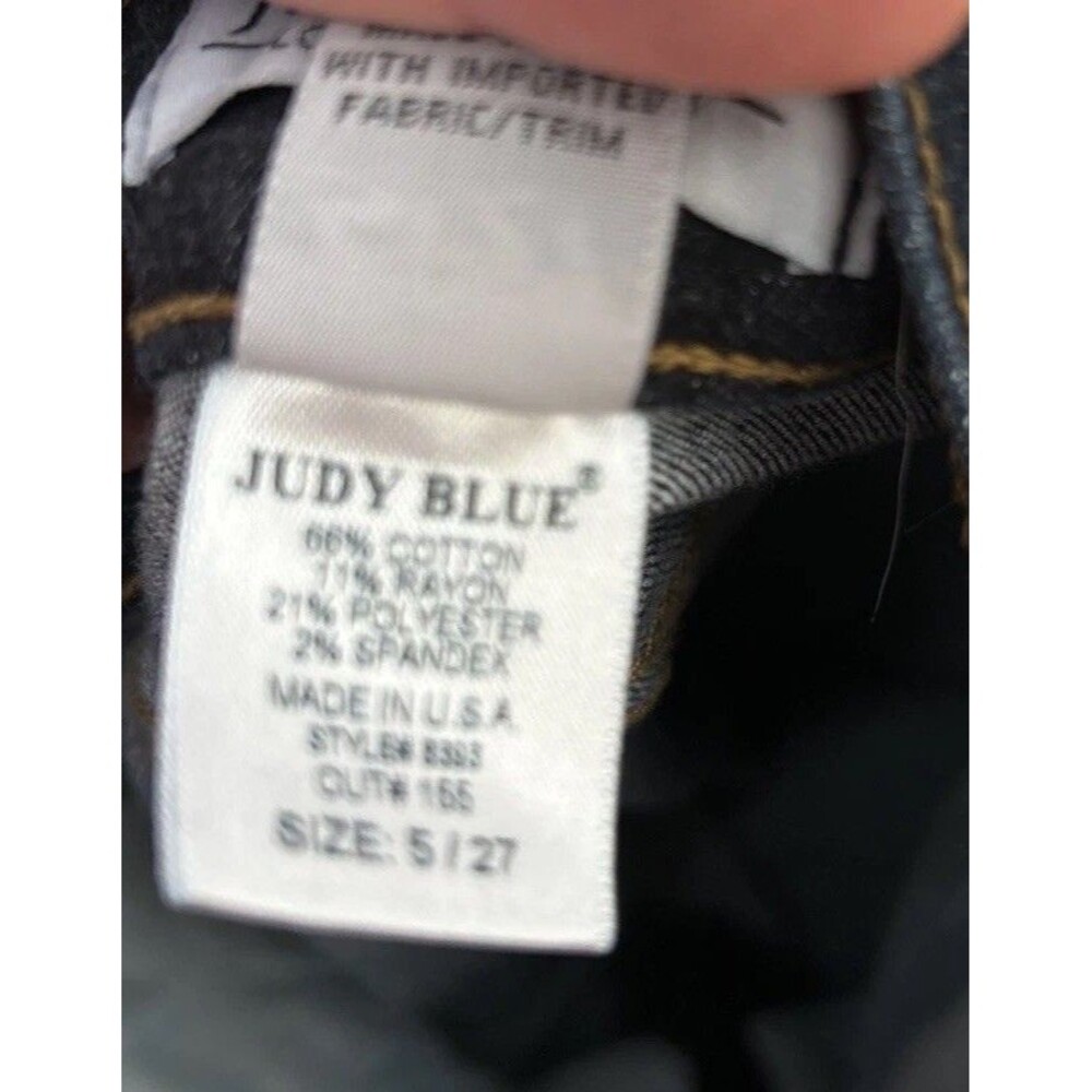 Judy Blue Jeans 5/27 Stretchy Dark Denim Skinny Mid Rise Capsule Wardrobe - Picture 4 of 4